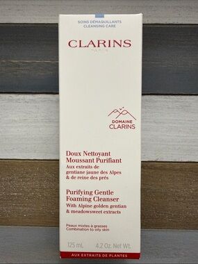 NIB Clarins Purifying Gentle Foaming Face Cleanser for Combination to Oily Skin
